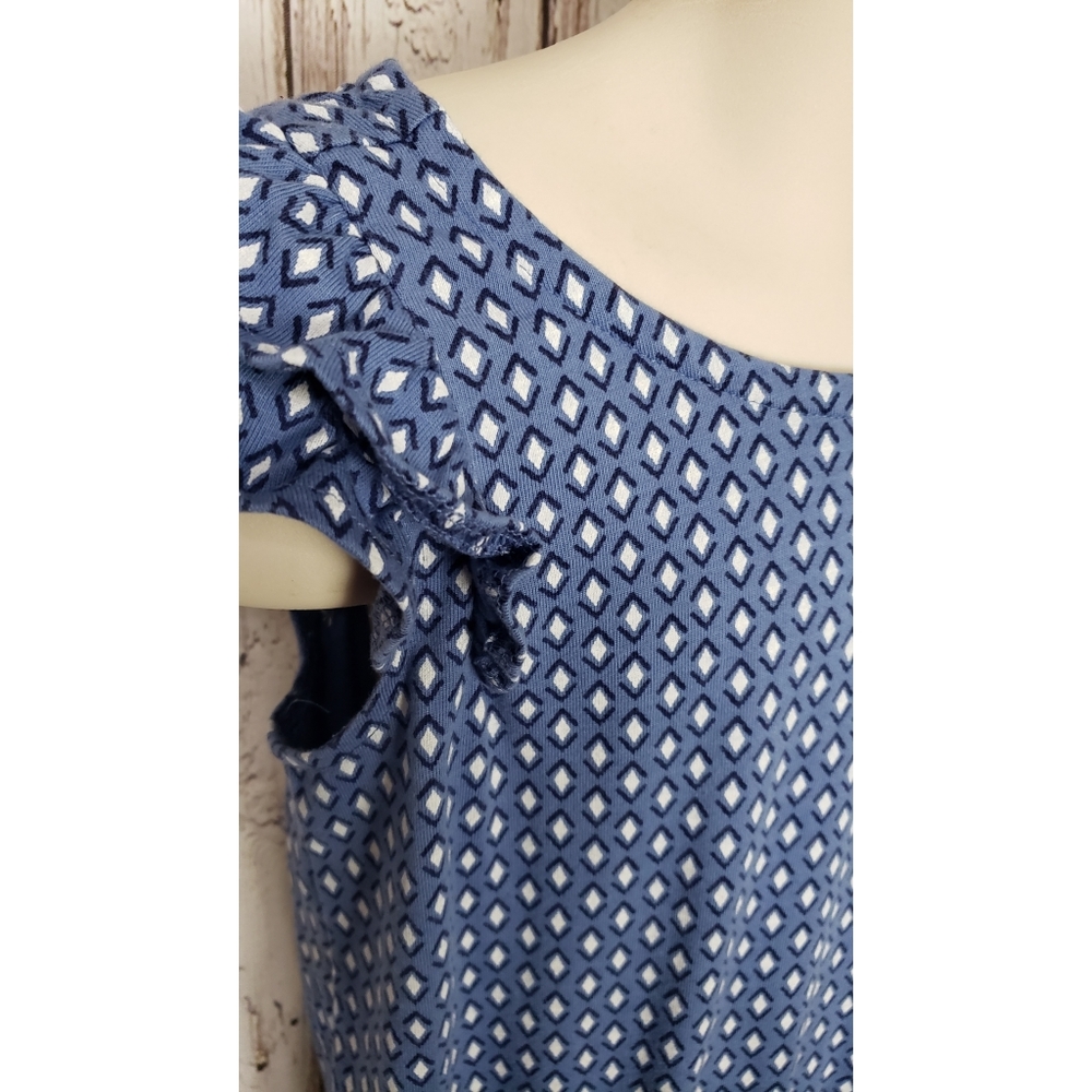 ♥️ Gymboree Ruffle Blue Diamond Ruffle Romper - Picture 5 of 8